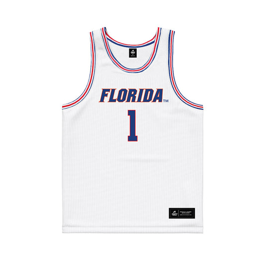 Florida - NCAA Women's Basketball : Jade Weathersby - White Basketball Jersey-0