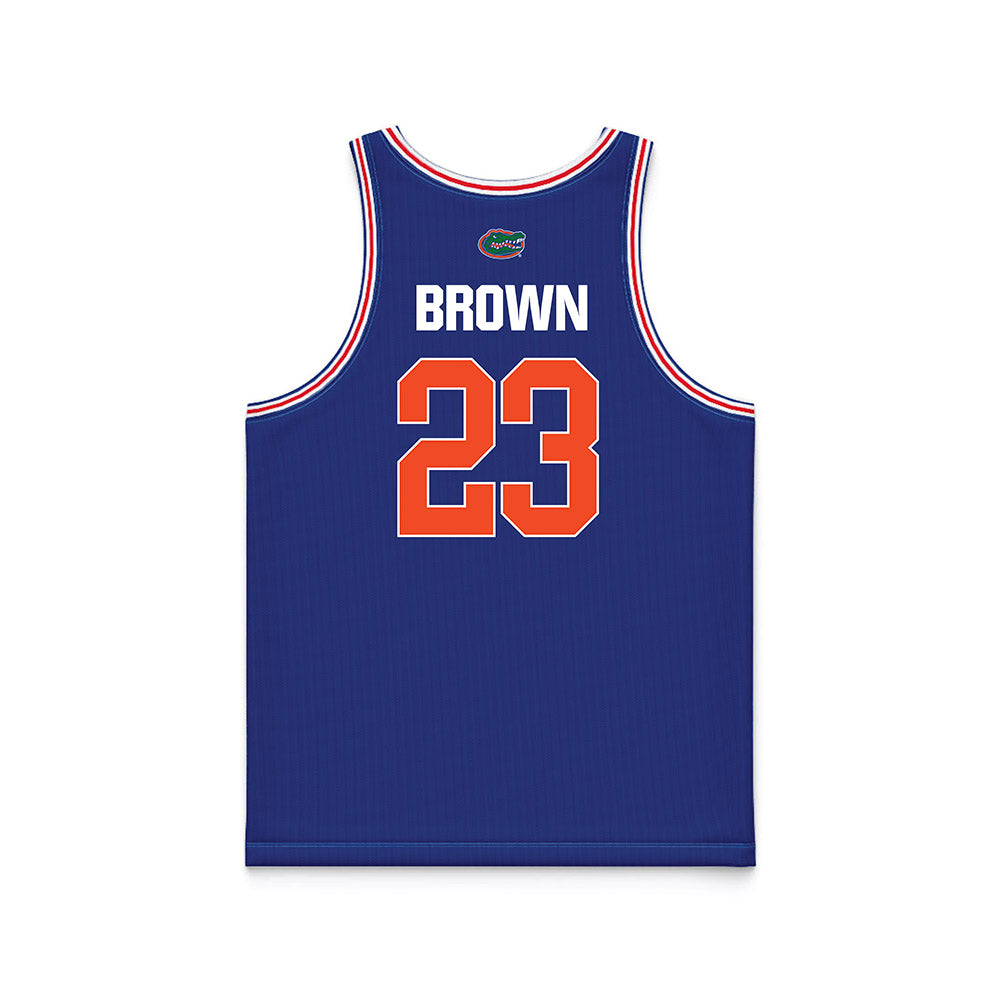 Florida - NCAA Men's Basketball : AJ Brown - Royal Basketball Jersey-1