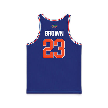 Florida - NCAA Men's Basketball : AJ Brown - Royal Basketball Jersey-1