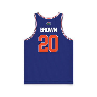 Florida - NCAA Men's Basketball : Isaiah Brown - Royal Basketball Jersey-1