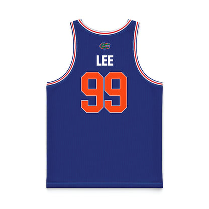 Florida - NCAA Men's Basketball : Xaivian Lee - Royal Basketball Jersey