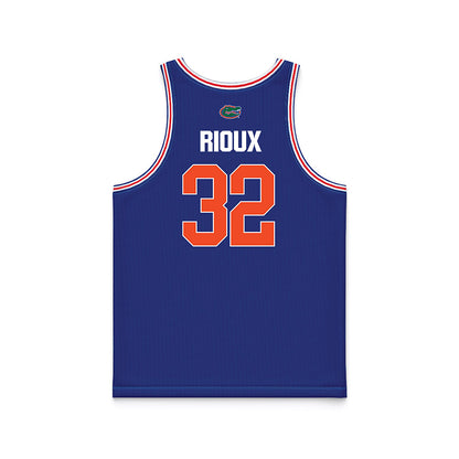 Florida - NCAA Men's Basketball : Olivier Rioux - Royal Basketball Jersey-1