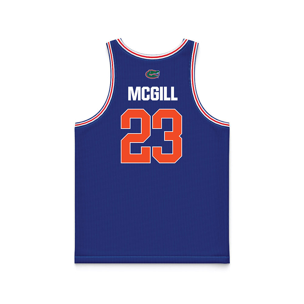 Florida - NCAA Women's Basketball : Alivia McGill - Royal Basketball Jersey