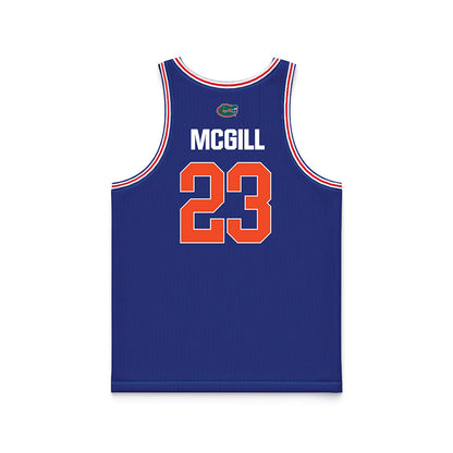 Florida - NCAA Women's Basketball : Alivia McGill - Royal Basketball Jersey