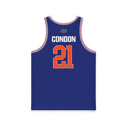 Florida - NCAA Men's Basketball : Alex Condon - Royal Basketball Jersey-1