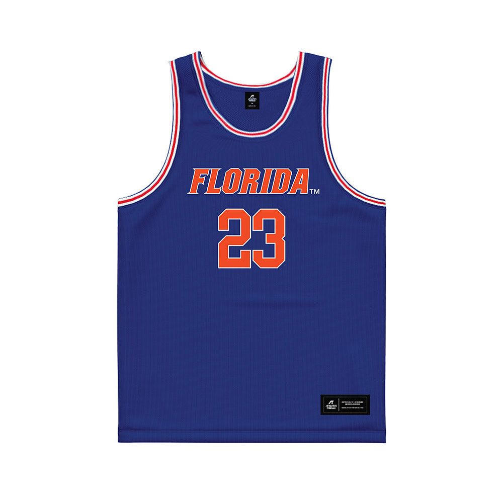 Florida - NCAA Men's Basketball : AJ Brown - Royal Basketball Jersey-0