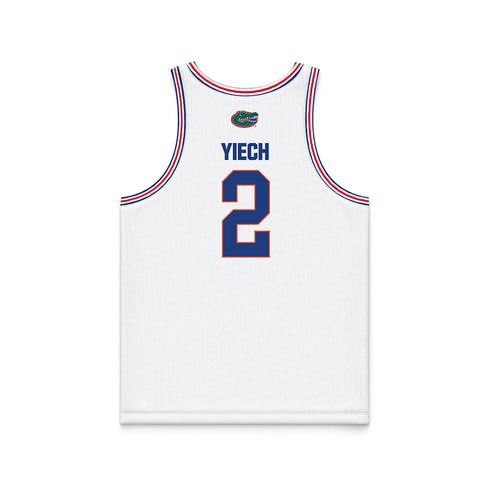 Florida - NCAA Women's Basketball : Nyadieng Yiech - White Basketball Jersey-1