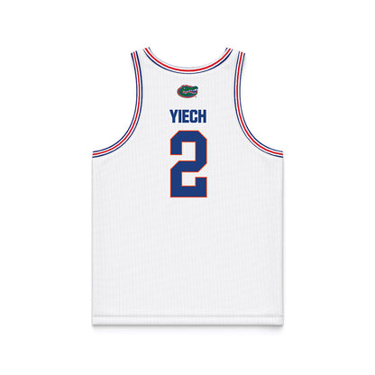 Florida - NCAA Women's Basketball : Nyadieng Yiech - White Basketball Jersey-1