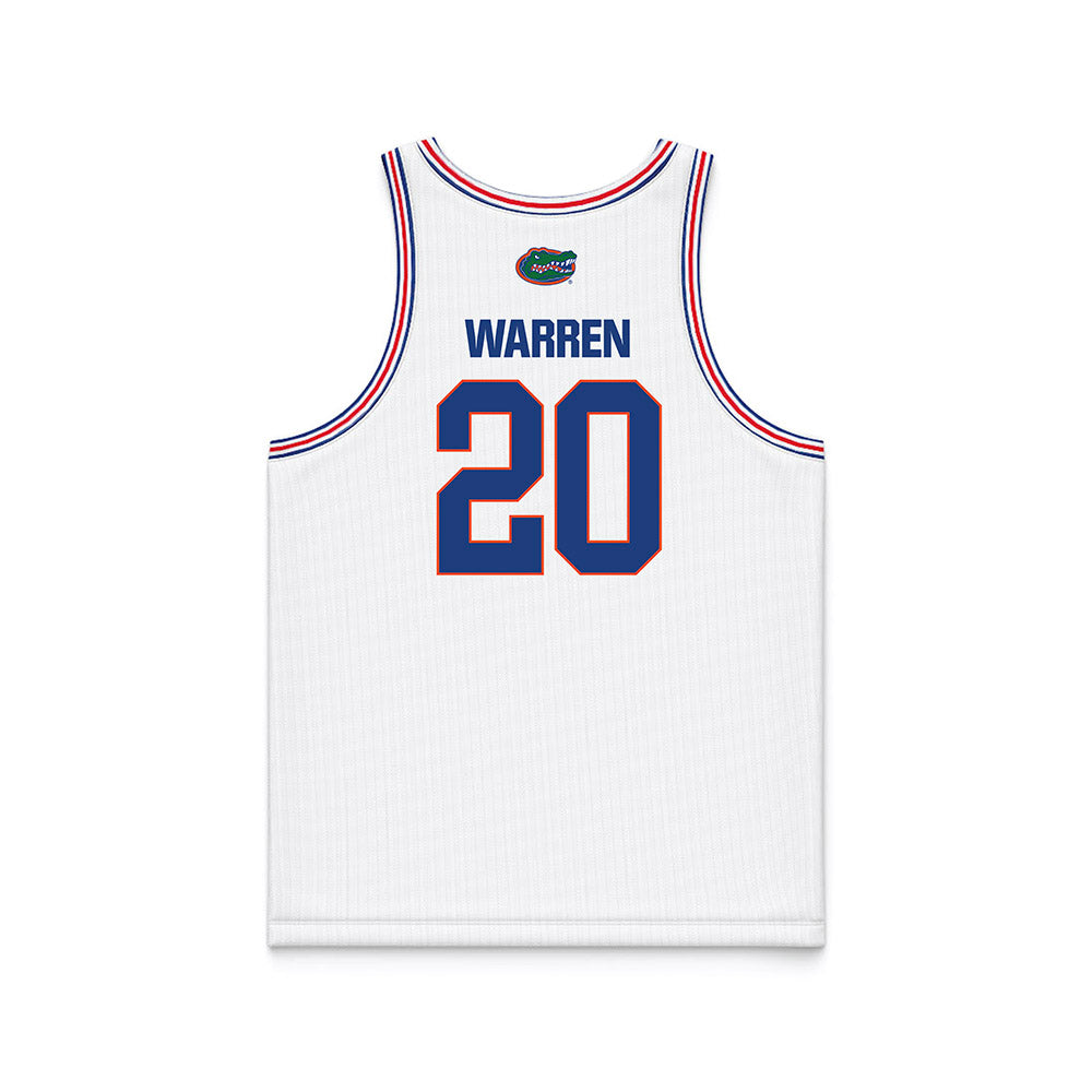 Florida - NCAA Women's Basketball : Jeriah Warren - White Basketball Jersey