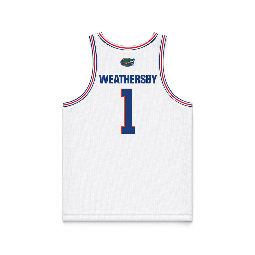 Florida - NCAA Women's Basketball : Jade Weathersby - White Basketball Jersey-1