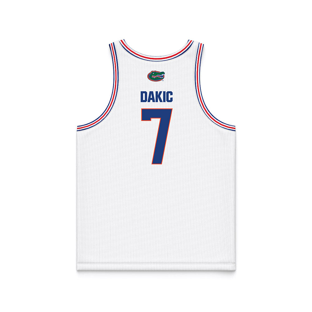 Florida - NCAA Women's Basketball : Emilija Dakic - White Basketball Jersey-1