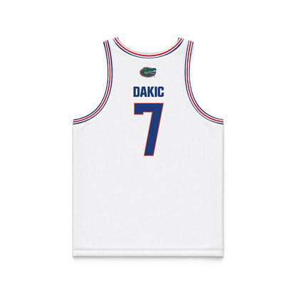 Florida - NCAA Women's Basketball : Emilija Dakic - White Basketball Jersey-1
