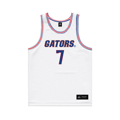 Florida - NCAA Women's Basketball : Emilija Dakic - White Basketball Jersey-0