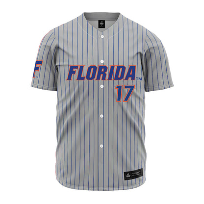 Florida - NCAA Baseball : Russell Sandefer - Grey Jersey-0