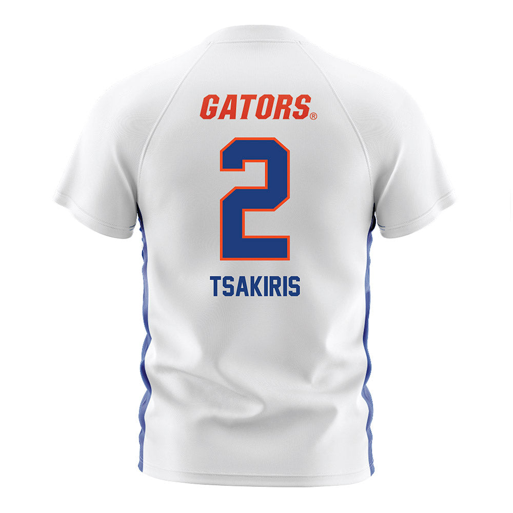Florida - NCAA Women's Soccer : Kai Tsakiris - White Soccer Jersey-1