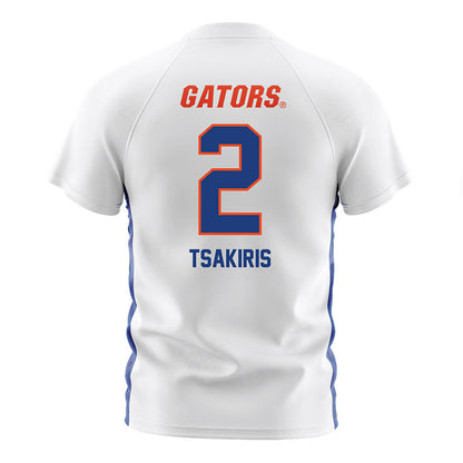 Florida - NCAA Women's Soccer : Kai Tsakiris - White Soccer Jersey-1