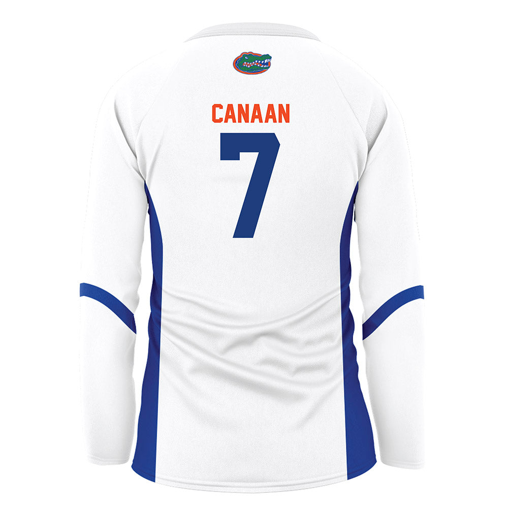 Florida - NCAA Women's Volleyball : Emily Canaan - White Volleyball Jersey