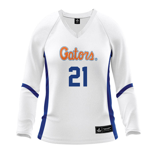 Florida - NCAA Women's Volleyball : Bella Lee - White Volleyball Jersey