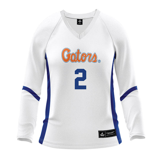 Florida - NCAA Women's Volleyball : Gaby Cornier - White Volleyball Jersey