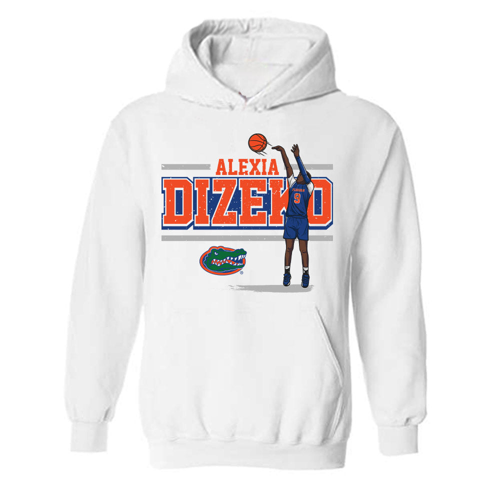 Florida - NCAA Women's Basketball : Alexia Dizeko - Individual Caricature Hooded Sweatshirt