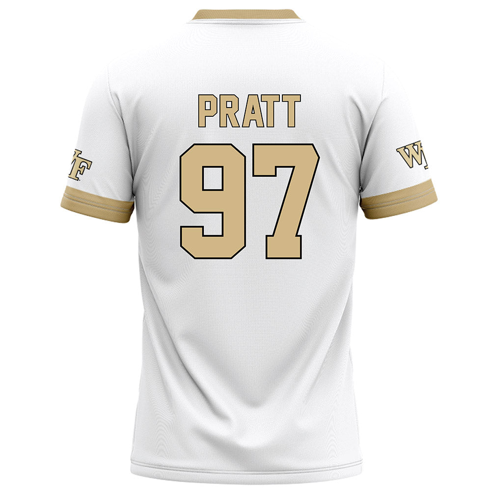 Wake Forest - NCAA Football : Josiah Pratt - White Football Jersey-1