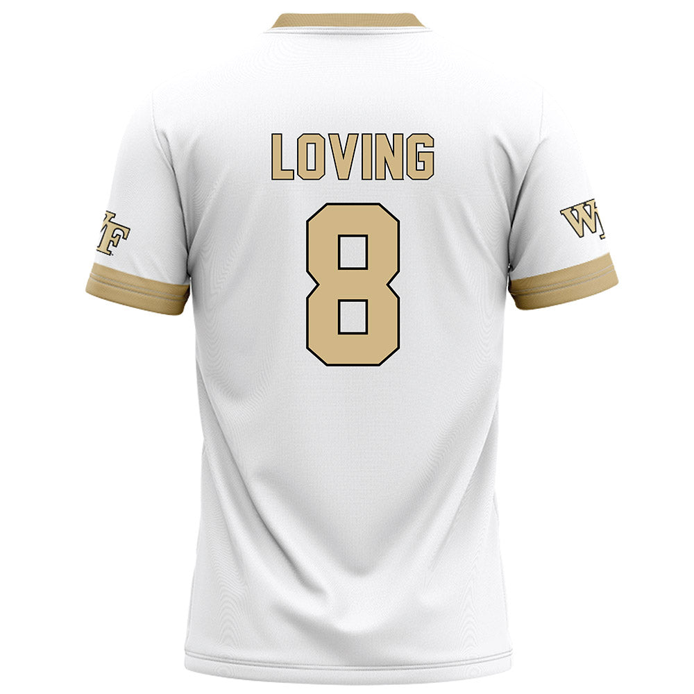 Wake Forest - NCAA Football : Jayden Loving - White Football Jersey-1