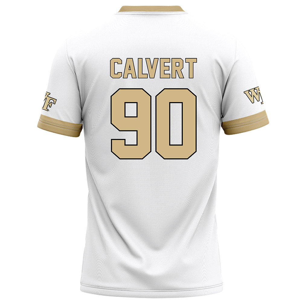 Wake Forest - NCAA Football : Connor Calvert - White Football Jersey-1