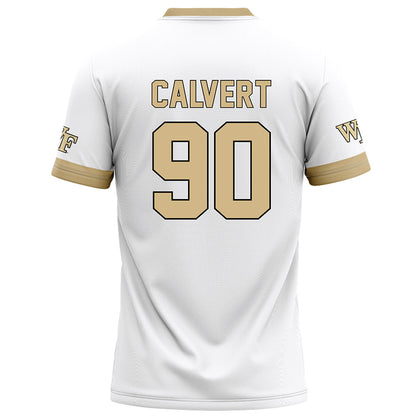 Wake Forest - NCAA Football : Connor Calvert - White Football Jersey-1