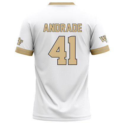 Wake Forest - NCAA Football : Mason Andrade - White Football Jersey-1