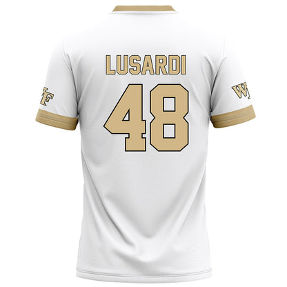 Wake Forest - NCAA Football : Matthew Lusardi - White Football Jersey-1