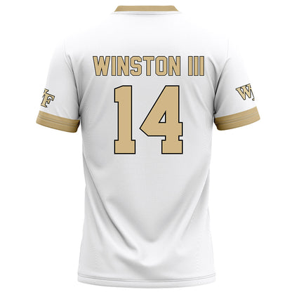 Wake Forest - NCAA Football : Braxton Winston III - White Football Jersey-1