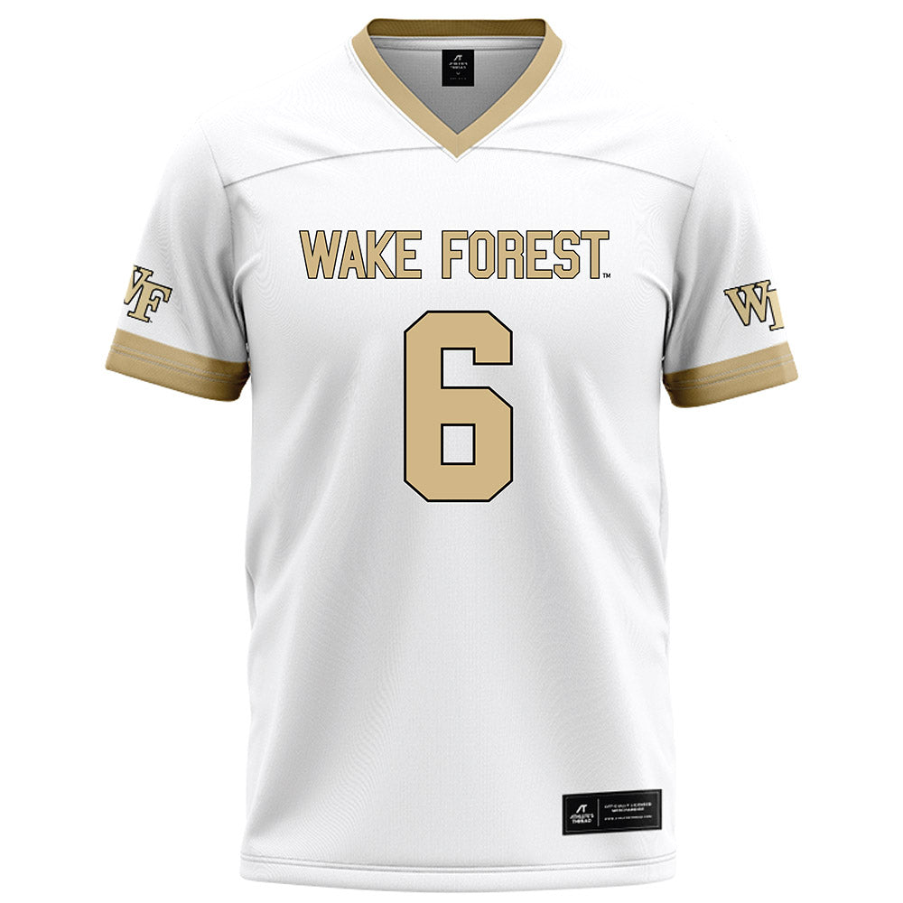 Wake Forest - NCAA Football : Steele Pizzella - White Football Jersey-0