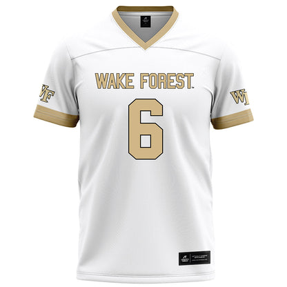 Wake Forest - NCAA Football : Steele Pizzella - White Football Jersey-0