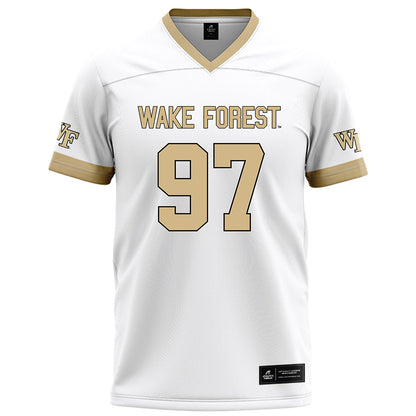 Wake Forest - NCAA Football : Josiah Pratt - White Football Jersey-0