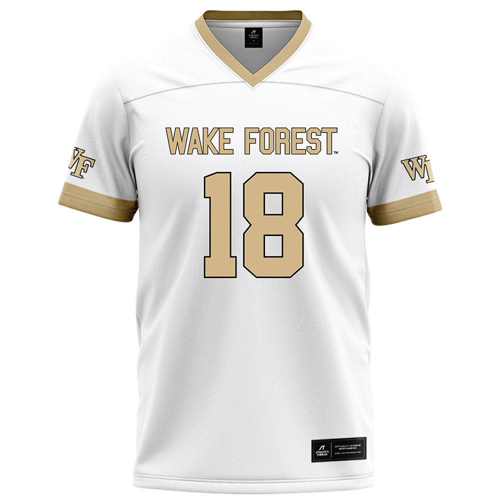 Wake Forest - NCAA Football : Elijah Reid - White Football Jersey-0