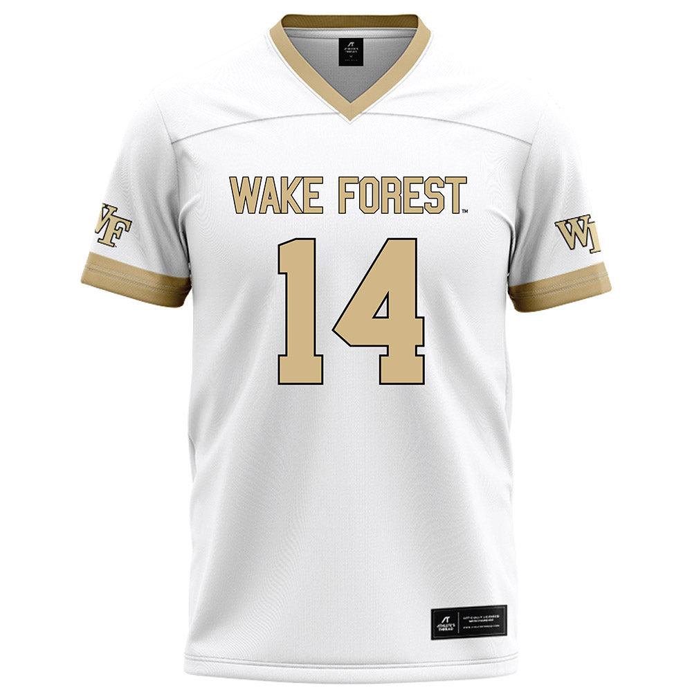Wake Forest - NCAA Football : Braxton Winston III - White Football Jersey-0