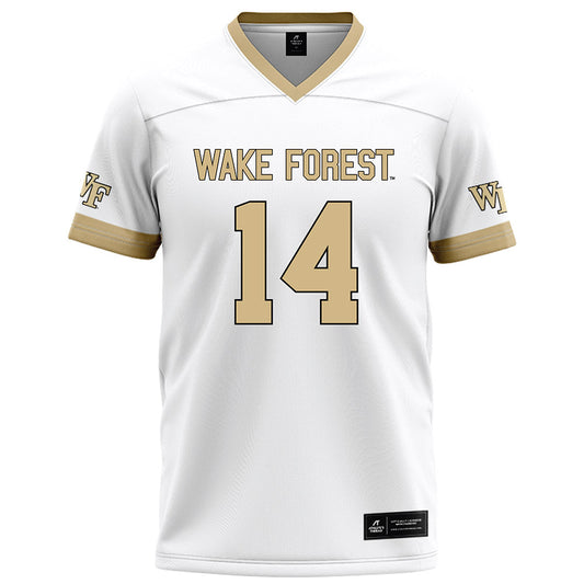 Wake Forest - NCAA Football : Braxton Winston III - White Football Jersey-0