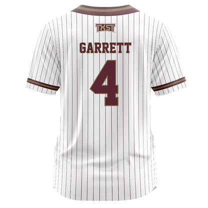 Texas State - NCAA Softball : Mayson Garrett - White Pinstripe Jersey-1