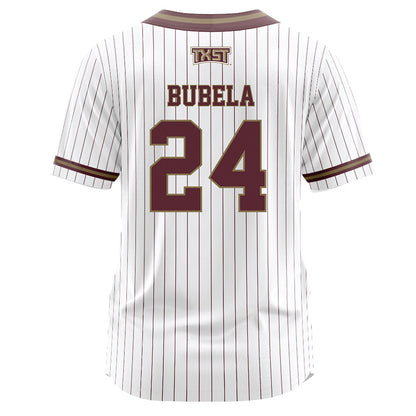 Texas State - NCAA Softball : Kate Bubela - White Pinstripe Jersey