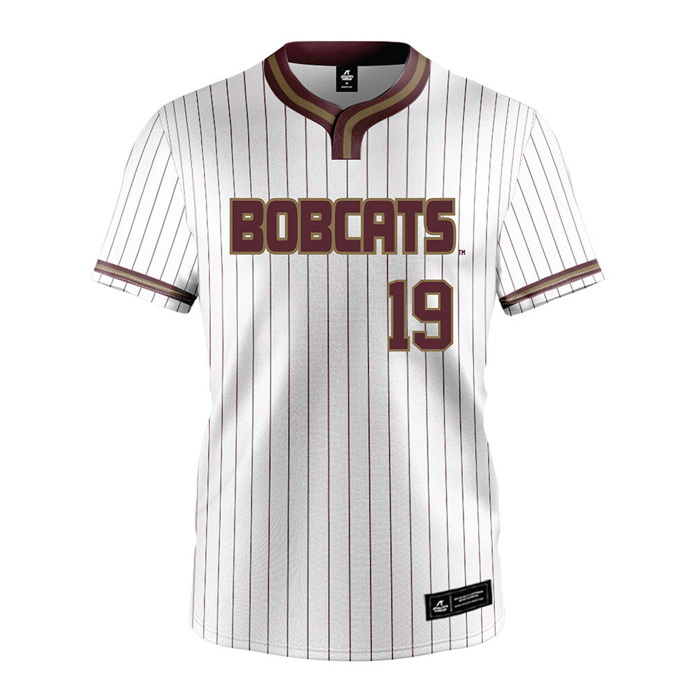 Texas State - NCAA Softball : Chesney Davis - White Pinstripe Jersey-0