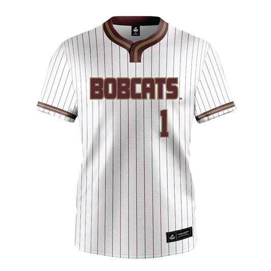 Texas State - NCAA Softball : Camryn Plocheck - White Pinstripe Jersey-0