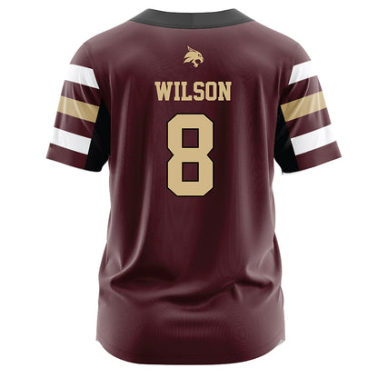 Texas State - NCAA Softball : Taylor Wilson - Maroon Jersey-1