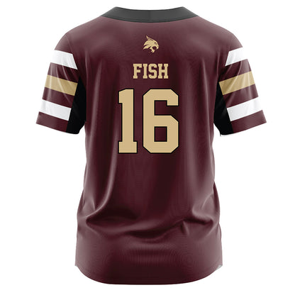 Texas State - NCAA Softball : Emily Fish - Maroon Jersey