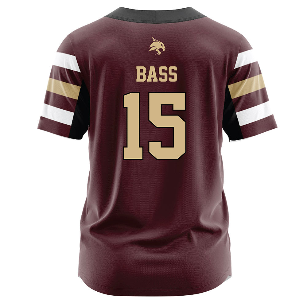 Texas State - NCAA Softball : Karmyn Bass - Maroon Jersey-1