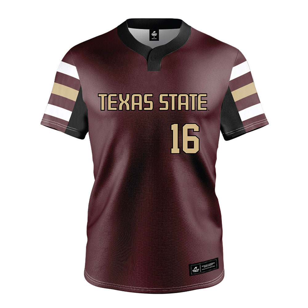 Texas State - NCAA Softball : Emily Fish - Maroon Jersey