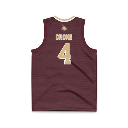 Texas State - NCAA Men's Basketball : Mark Drone - Maroon Basketball Jersey