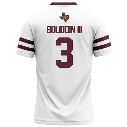 Texas State - NCAA Football : Michael Boudoin III - White Football Jersey-1