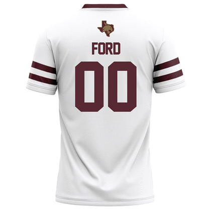 Texas State - NCAA Football : Noah Ford - White Football Jersey-1