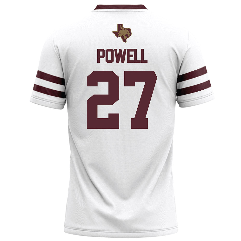 Texas State - NCAA Football : Cordarian Powell - White Football Jersey-1