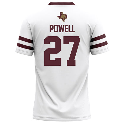 Texas State - NCAA Football : Cordarian Powell - White Football Jersey-1